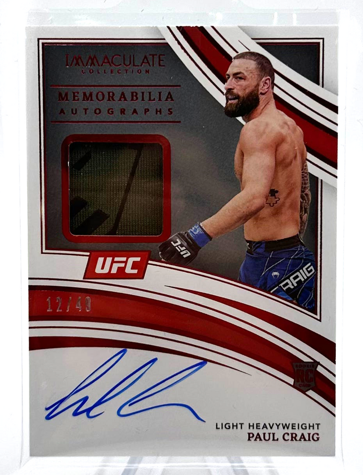 2022 Panini Immaculate UFC - Paul Craig 104 - RPA Red /49