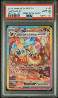 Flareon ex 146/131 Special Illustration Rare Prismatic Evolutions- 2025 Pokemon - PSA 10