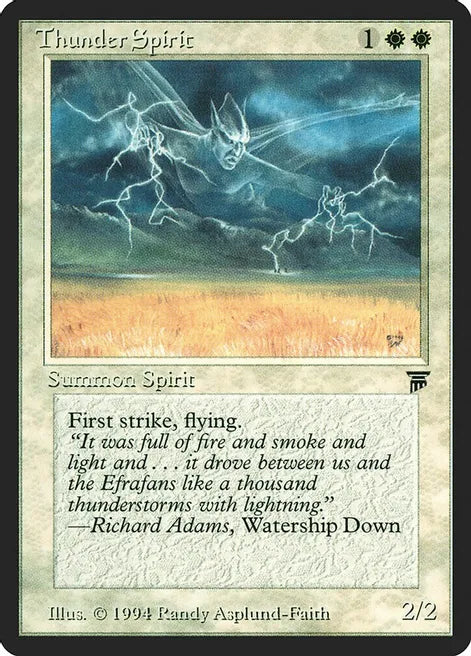 Thunder Spirit- 'Legends' (Heavily Played Condition)