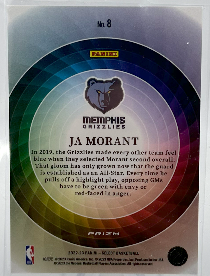 2022-23 Panini Select Basketball- Ja Morant 8 - Color Wheel