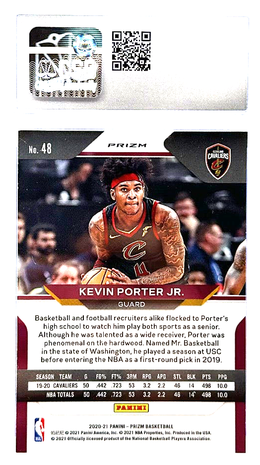 2020-21 Panini Prizm - Kevin Porter Jr. 48 - Ruby Wave - CSG CGC 9.5