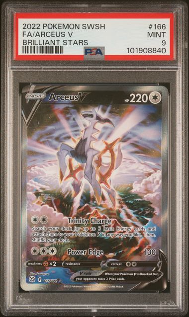 Arceus V 166/172 Alternate Full Art Brilliant Stars - 2022 Pokemon - PSA 9