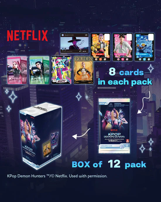 Kayou KPop Demon Hunters- World Tour Collectible Cards Hobby Box- Series 1 - Energy Edition
