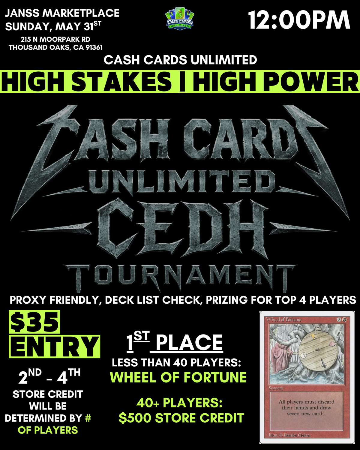 In Store TCG Events – Cash Cards Unlimited