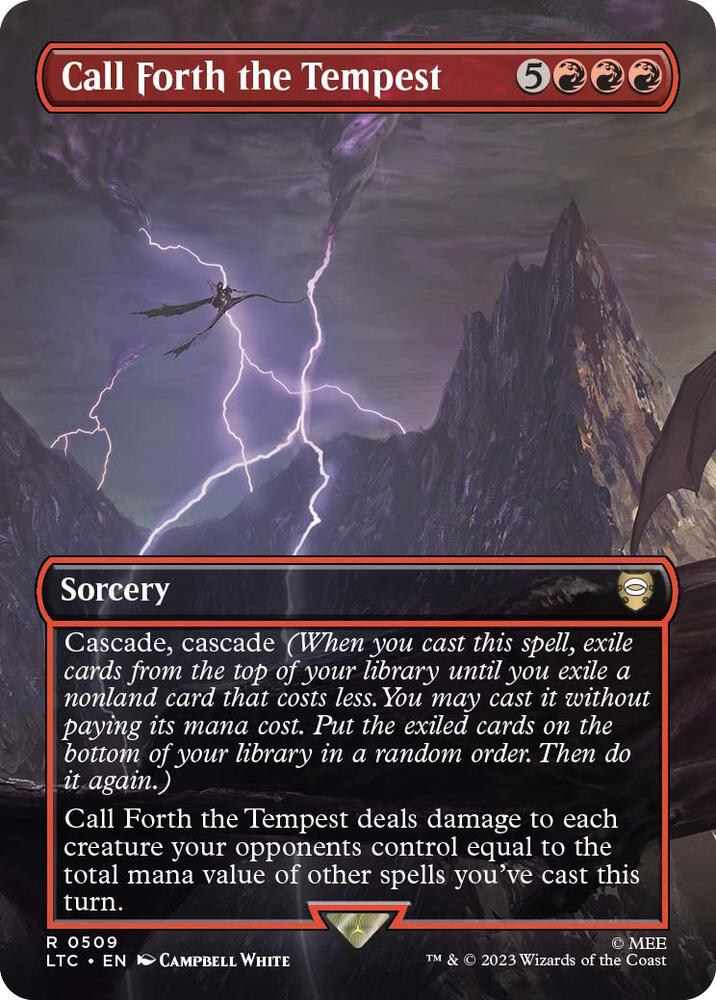 Call Forth the Tempest (Borderless) - Commander: The Lord of the Rings: Tales of Middle-earth (LTC)