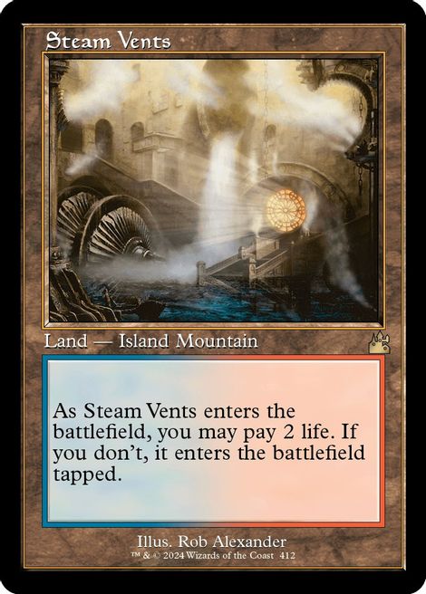 Steam Vents (Retro Frame) - Ravnica Remastered (RVR) Near Mint