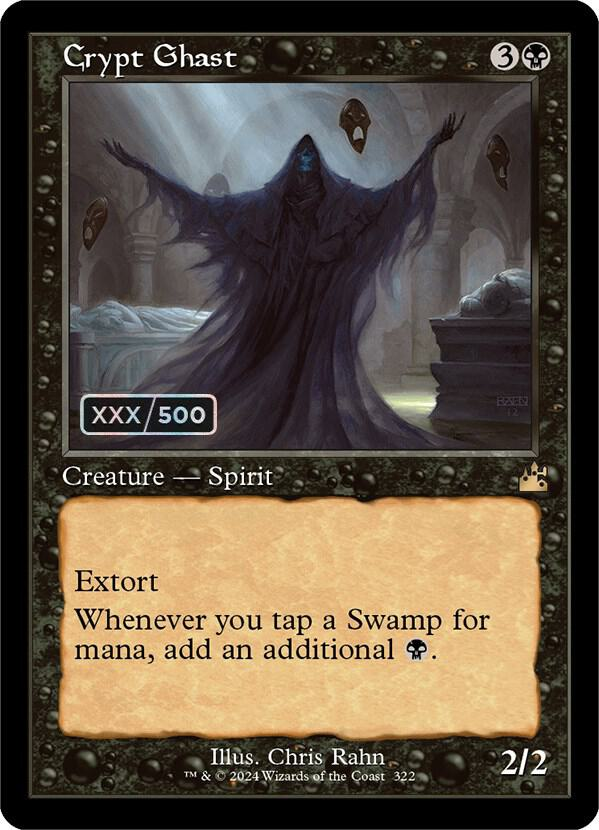 Crypt Ghast (Retro Frame) (Serial Numbered): 420 - Ravnica Remastered (RVR)
