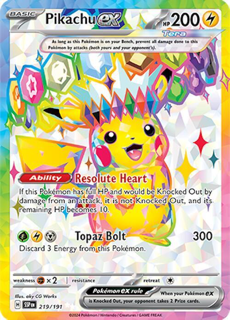 Pikachu ex - 219/191 - SV08: Surging Sparks (SV08)