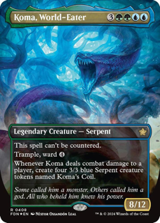 Koma, World-Eater (Borderless) (Mana Foil) - Foundations (FDN)