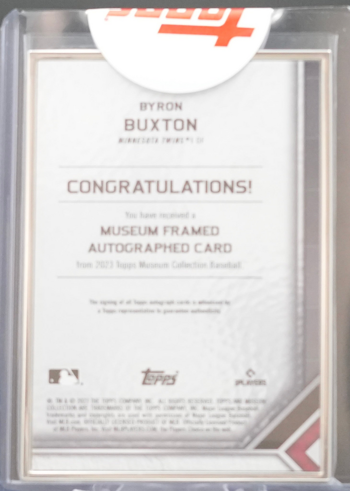 2023 Topps Museum Collection Baseball - Byron Buxton BBU - Silver Framed Auto /15