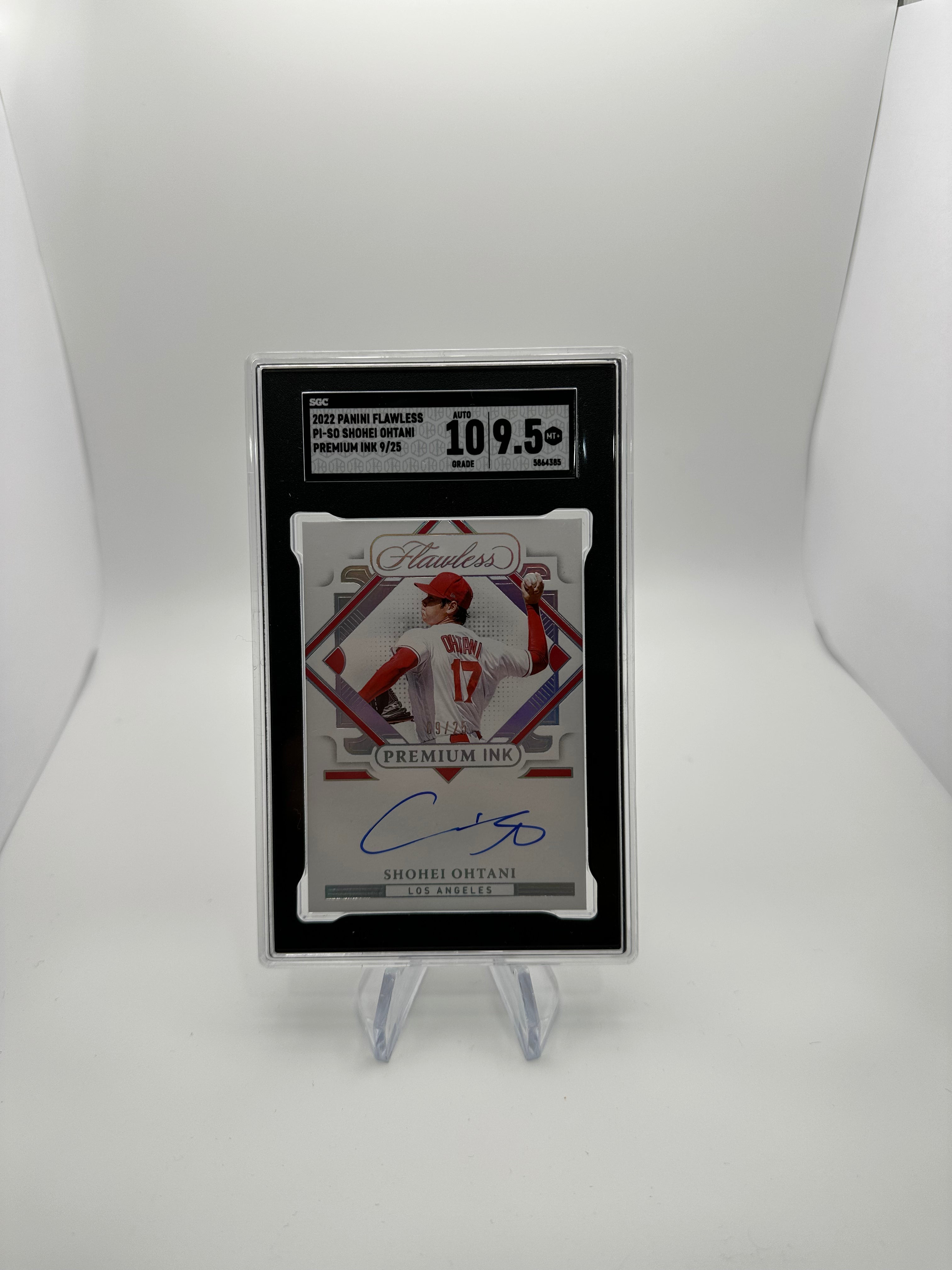 2022 Panini Flawless Baseball - Shohei Ohtani PI-SO - Premium Ink /25 - SGC 9.5 / 10