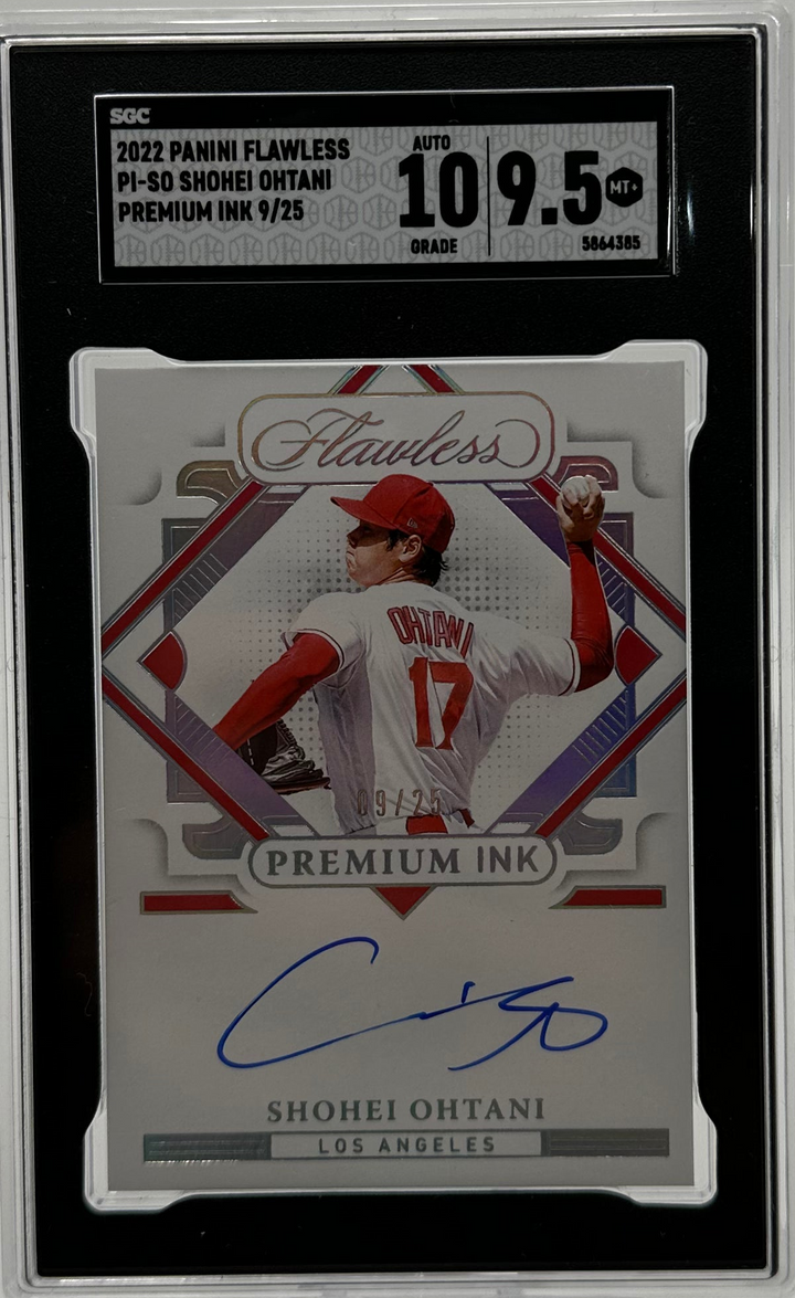 2022 Panini Flawless Baseball - Shohei Ohtani PI-SO - Premium Ink /25 - SGC 9.5 / 10