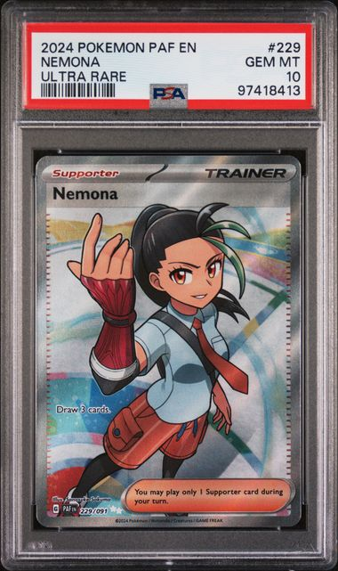 Nemona - 229/091 - Paldean Fates  - 2024 Pokemon - PSA 10