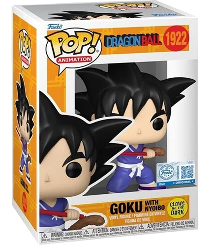 Dragon Ball Goku with Nyoibo Glow-in-the-Dark Funko Pop! Vinyl Figure #1922 - AE Exclusive