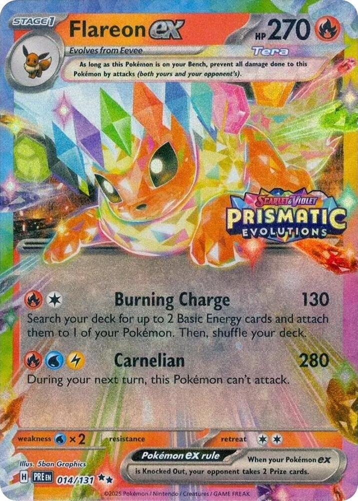 Flareon ex - 014/131 (Prismatic Evolutions Stamp) - Miscellaneous Cards & Products (MCAP)