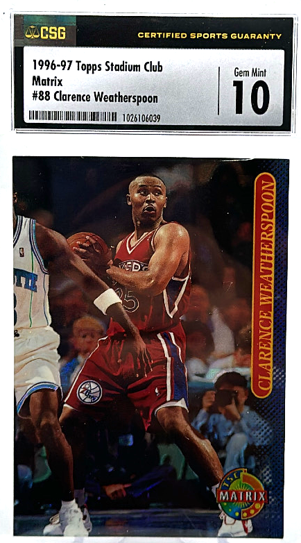 1996-97 Topps Stadium Club - Clarence Weatherspoon 88 - Matrix - CSG CGC 10