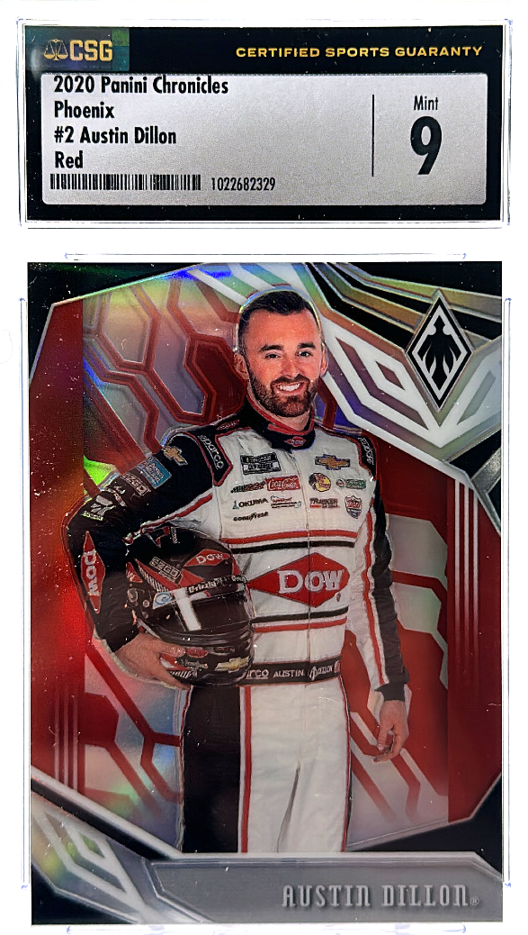 2020 Panini Chronicles Nascar - Austin Dillon 2 - Red /99 - CSG CGC 9