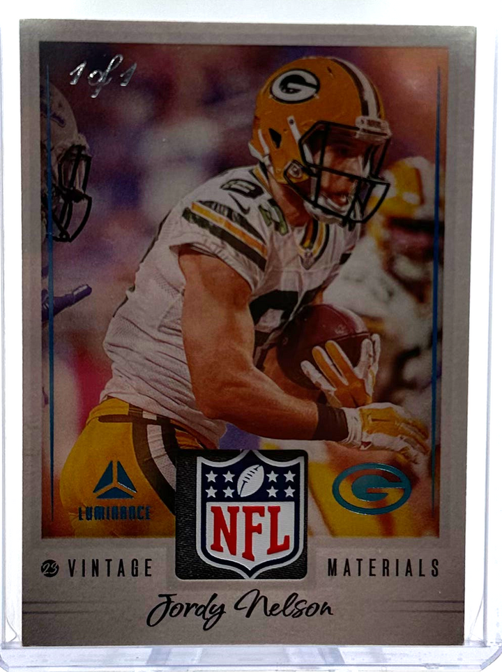 2023 Panini Luminance Football - Jordyn Nelson VM-2 - 1/1 Vintage Materials