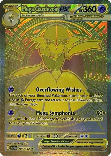 Mega Gardevoir ex - 187/132 - ME01: Mega Evolution (MEG) – Cash