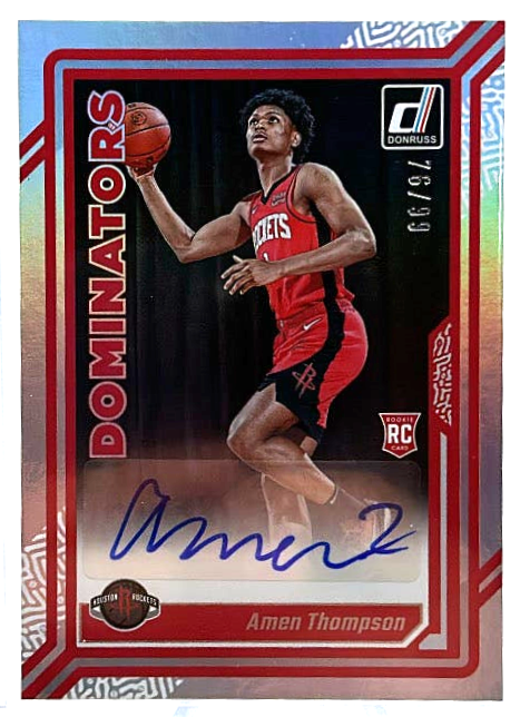 2023-24 Panini Donruss Basketball - Amen Thompsom RD-ATH - Holo Auto /99