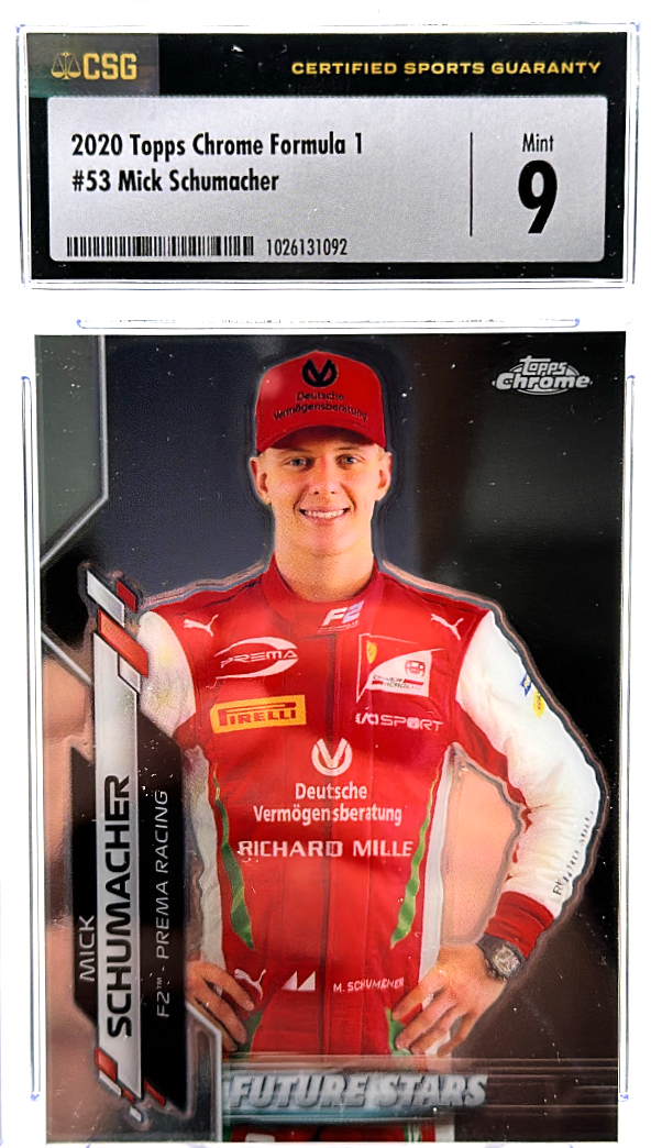 2020 Topps Chrome Formula 1 - Mick Schumacher 53 - CSG CGC 9