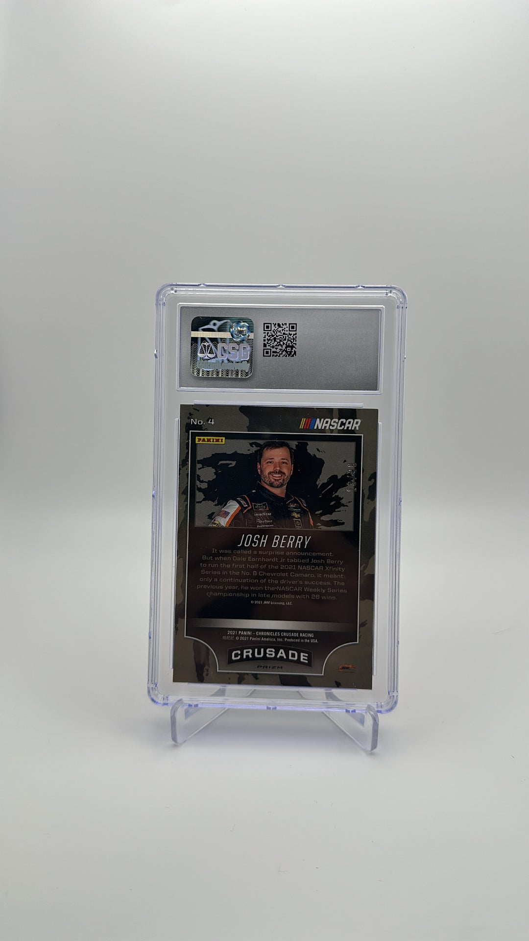 2020 Panini Chronicles Nascar - Josh Berry 4 - Red /99 - CSG CGC 9