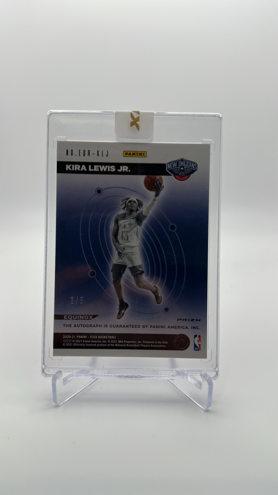 2020-21 Flux Basketball - Kira Lewis Jr. EQR-KLJ - Blue Auto /5