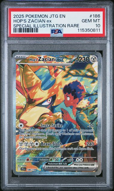 Hop's Zacian ex Special Illustration Rare Journey Together - 2025 Pokemon - PSA 10