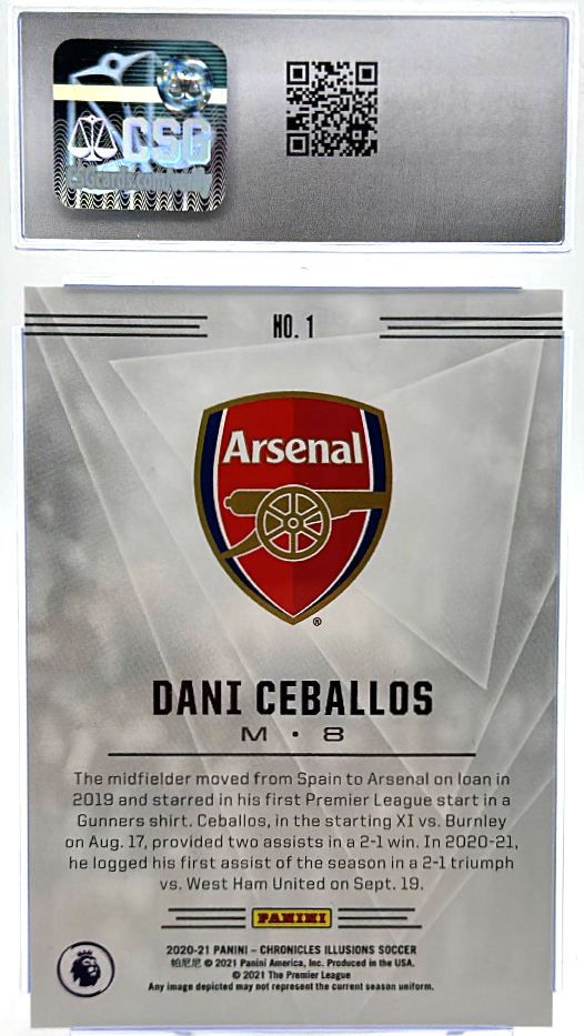 2020-21 Panini Chronicles - Dani Ceballos 1 - Blue /99 - CSG CGC 9