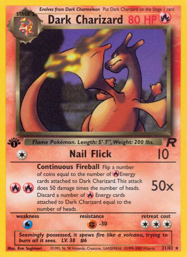 Dark Charizard (21) - Team Rocket (TR) 1st Edition
