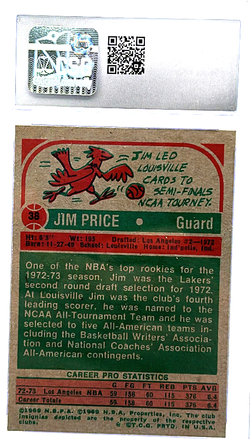 1973-74 Topps - Jim Price 38 - CSG CGC 8.5