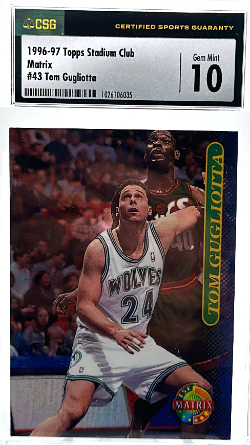 1996-97 Topps Stadium Club - Tom Gugliotta 43 - Matrix - CSG CGC 10