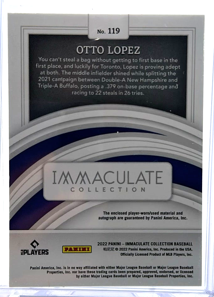 2022 Immaculate Collection Baseball - Otto Lopez 119 - RPA /2