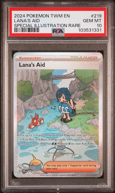 Lana's Aid #219 - Special Illustration Rare - 2024 Pokemon TWM EN - PSA 10