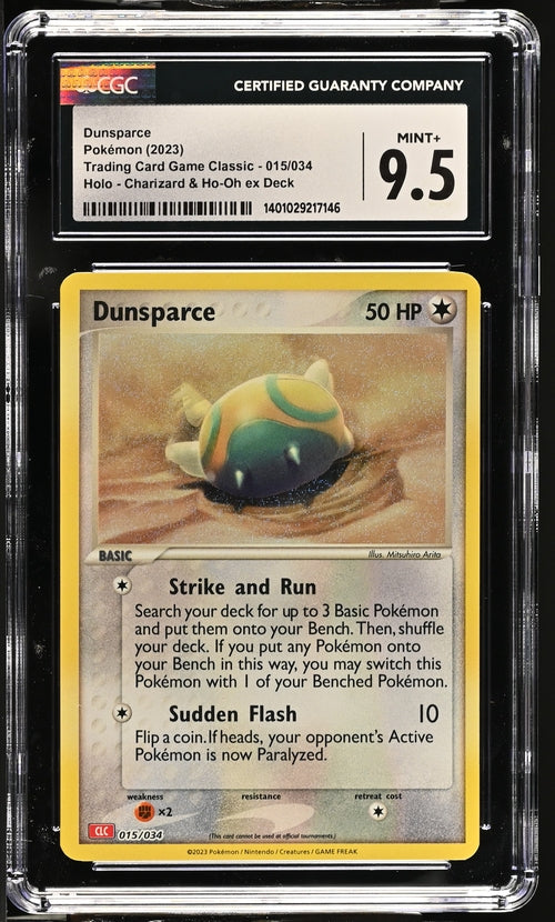 Dunsparce 015/034 Trading Card Game Classic - CLV, CLC, CLB  Charizard & Ho-Oh ex Deck - CLC - 2023 Pokemon - CGC 9.5