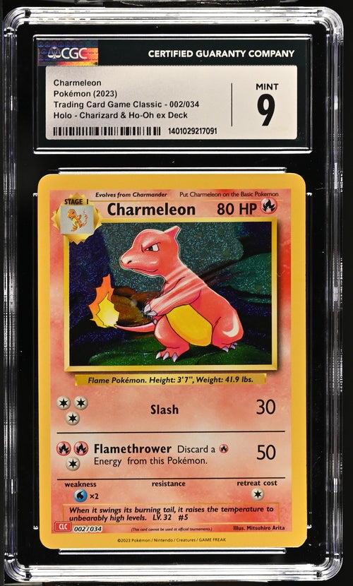 Charmeleon 002/034 Trading Card Game Classic - CLV, CLC, CLB  Charizard & Ho-Oh ex Deck - CLC - 2023 Pokemon - CGC 9