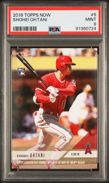 2018 Topps Now - Shohei Ohtani 5 - PSA 9