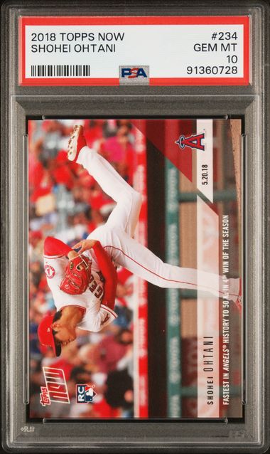 2018 Topps Now - Shohei Ohtani 234 - PSA 10