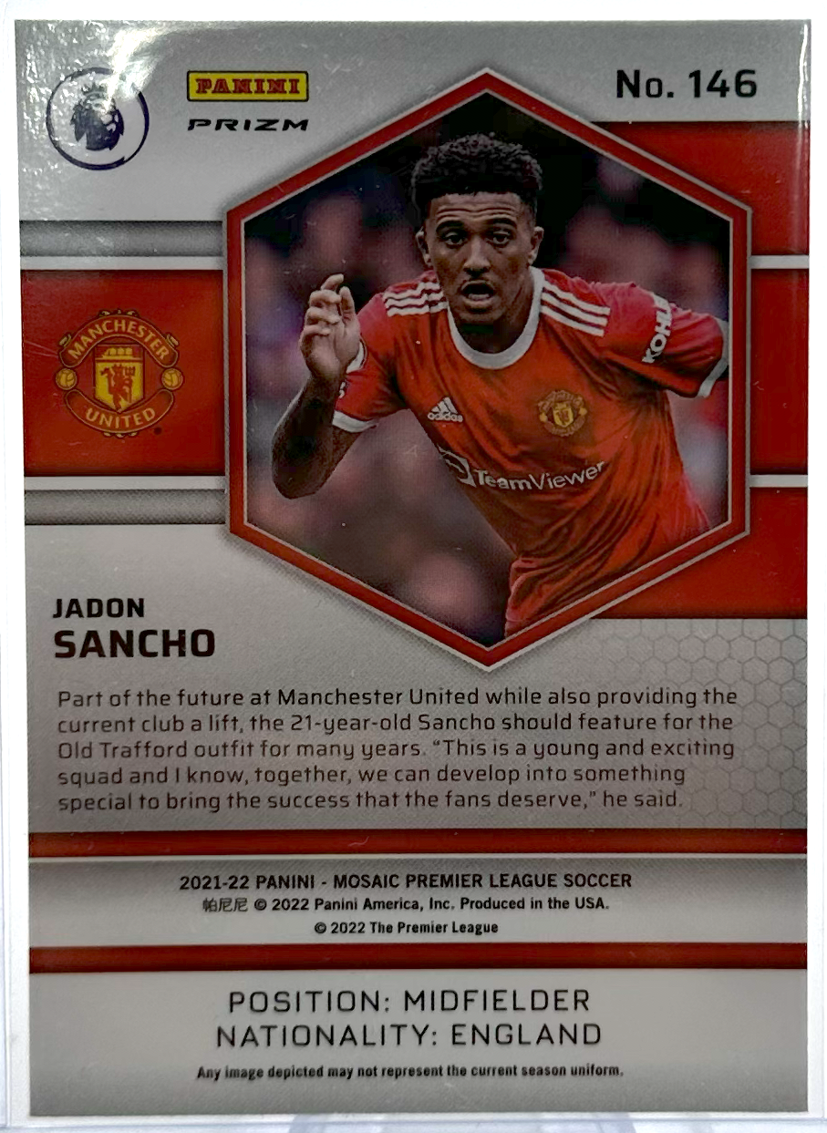 2021-22 Panini Mosaic Premier League Soccer - Jadon Sancho 146 - Genesis