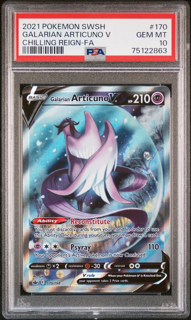 Galarian Articuno V 170/198 Chilling Reign - 2021 Pokemon - PSA 10
