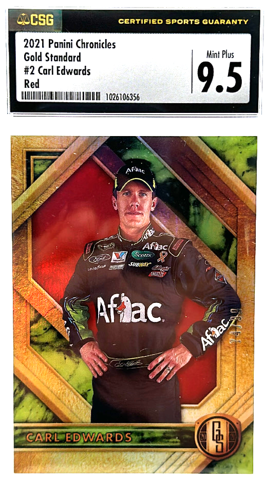 2021 Panini Chronicles Gold Standard - Carl Edwards 2 - Red /99 - CSG CGC 9.5