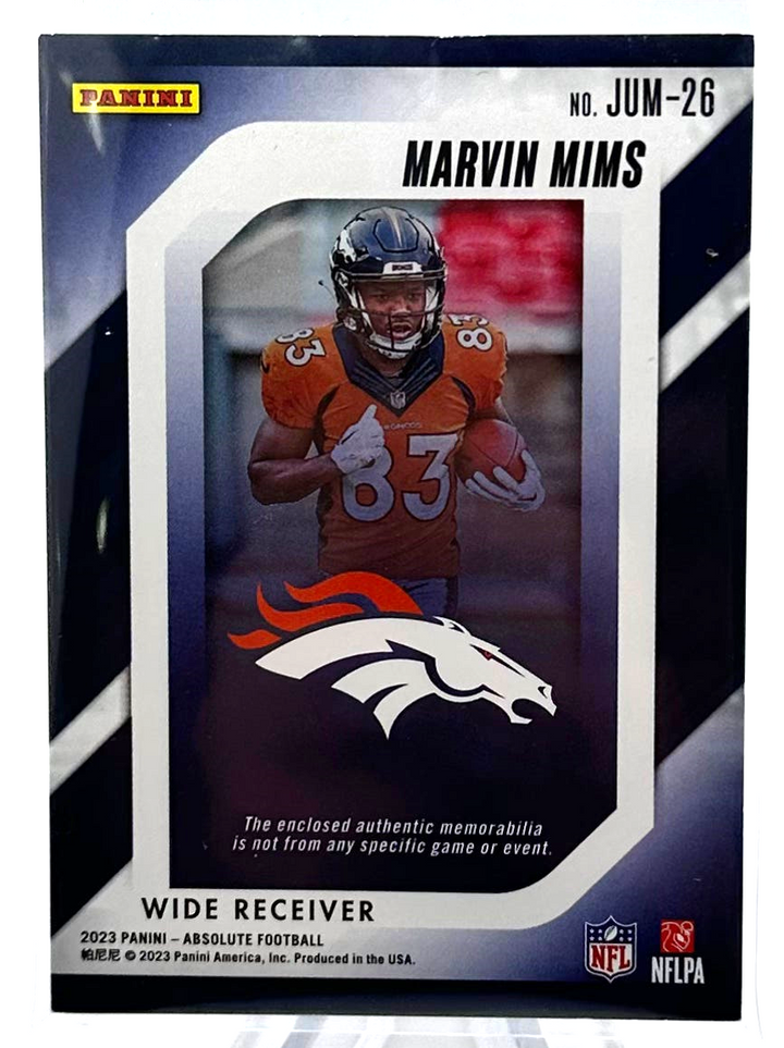 2023 Panini Absolute Football - Marvin Mims JUM-26 - Jumbo Mem Football /5