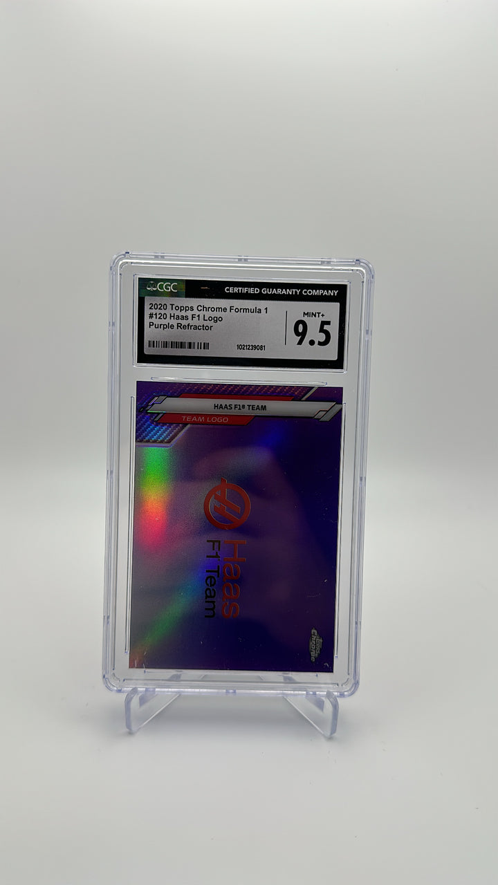 2020 Topps Chrome F1 - Haas F1 Logo 120 - Purple Refractor /399 - CGC 9.5