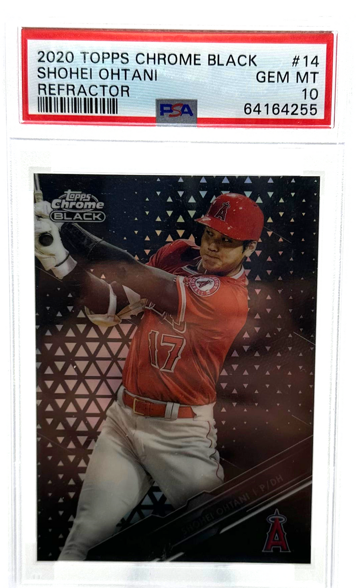 2020 Topps Chrome Black Baseball - Shohei Ohtani 14 - Refractor /199 - PSA 10