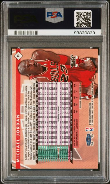 1998 Fleer Tradition - Michael Jordan - PSA 9