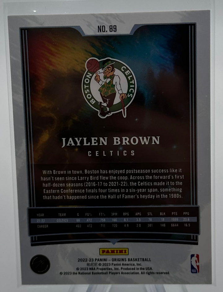 2022-23 Origins Basketball - Jaylen Brown 89 - Blue /25