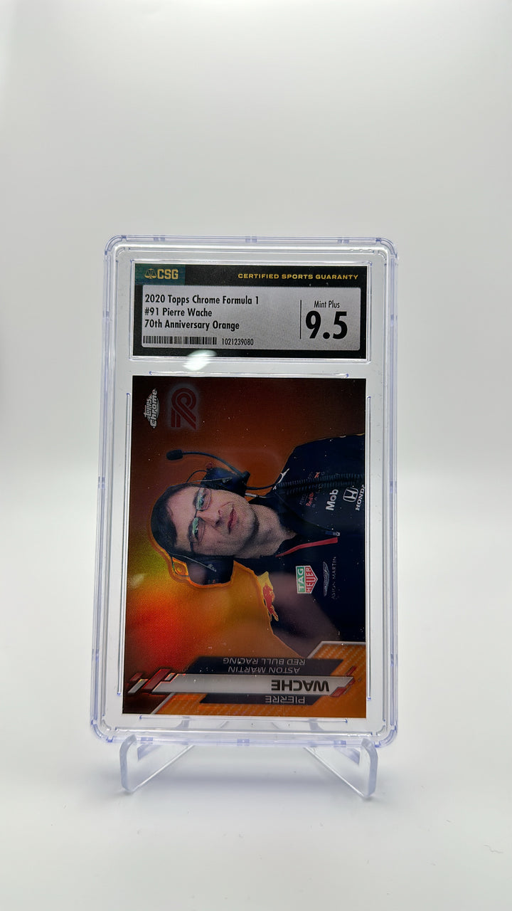 2020 Topps Chrome Formula 1 - Pierre Wache 91 - 70th Anniversary Orange -CSG CGC 9.5