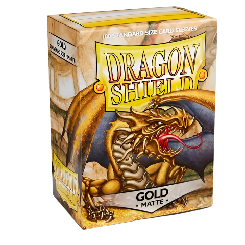 Dragon Shield Sleeves: Gold Matte (Box Of 100)