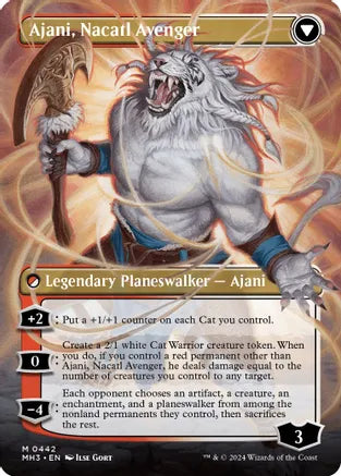 mtg ajani cards Ajani, Sleeper Agent (#376) (Post-Phyrexian) (borderless)