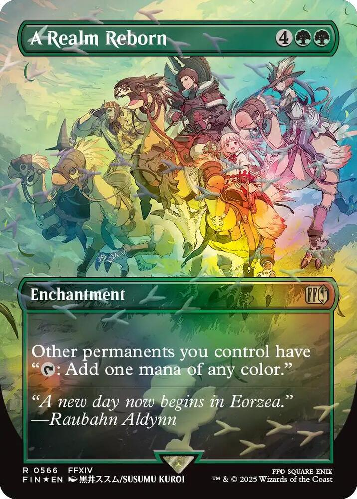 borderless mtg final fantasy A Realm Reborn | (Borderless) | (Chocobo Track Foil) | FINAL FANTASY (FIN)  | Magic: The Gathering